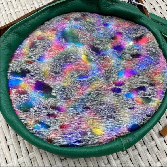 NWT Sweetgrass Leather Sun Dog Round crossbody bag - Picture 3 of 9